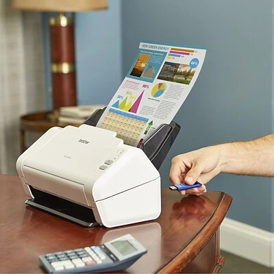 Scanners Brother ADS-2200 Color Desktop Scanner For Documents With Duplex, Gray - Image 6