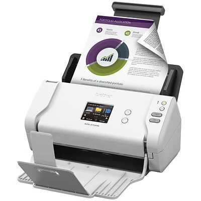Scanners Brother ADS-2700W Desktop Scanner For Documents With Wireless And Duplex, White - Image 2
