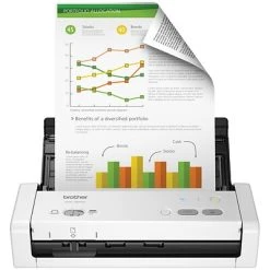 Scanners Brother Desktop Scanner For Documents, Wireless, White (ADS1250W)