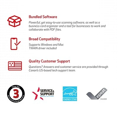 Scanners Canon ImageFORMULA DR-C225W II Office Document Scanner, Black - Image 7