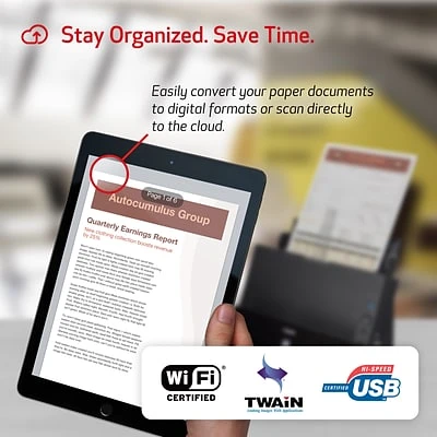 Scanners Canon ImageFORMULA DR-C225W II Office Document Scanner, Black - Image 3