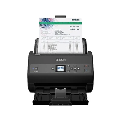 Scanners Epson ES-865 High-Speed Duplex Desktop Document Scanner, Auto Document Feeder, LCD