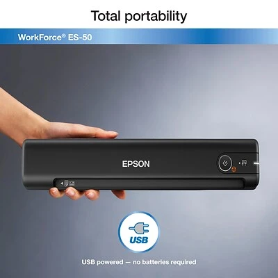 Scanners Epson WorkForce ES-50 Portable Document Scanner, Black (B11B252201) - Image 8